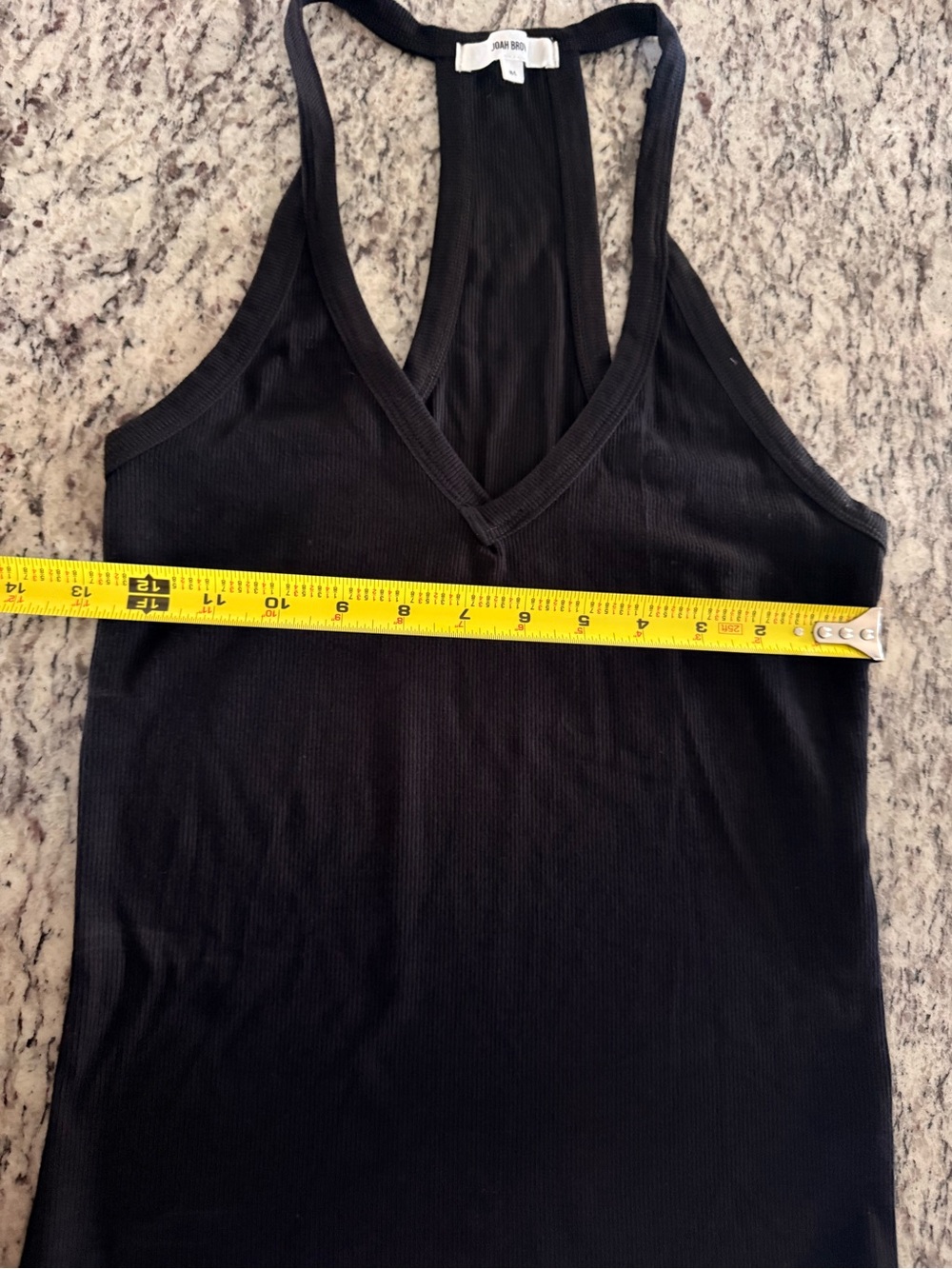 ♡ Joah Brown V-Neck Racerback Tank Black FlexRib - Picture 8 of 11